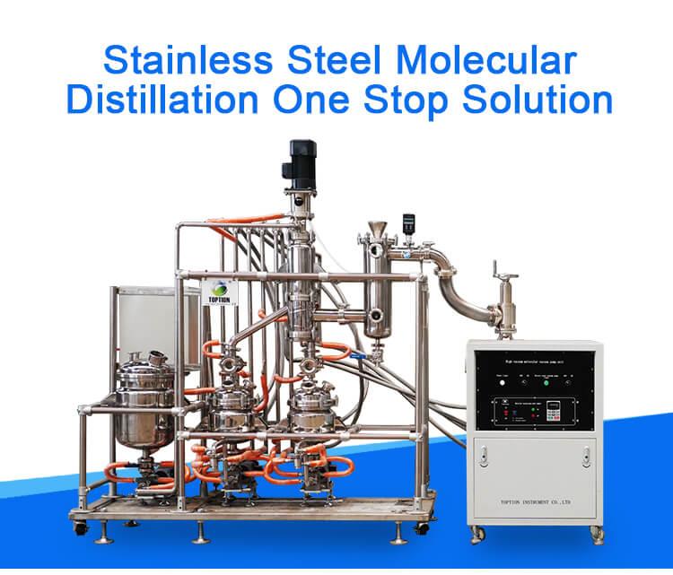 trealamh driogtha cosán gearr short path distillation equipment