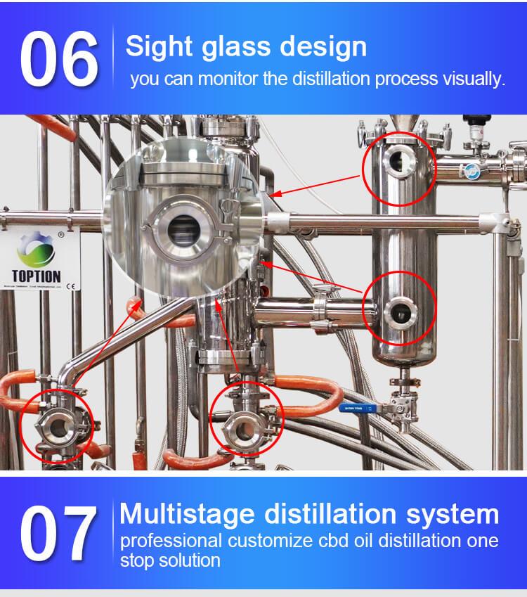 stainless steel short path distillation equipment customize