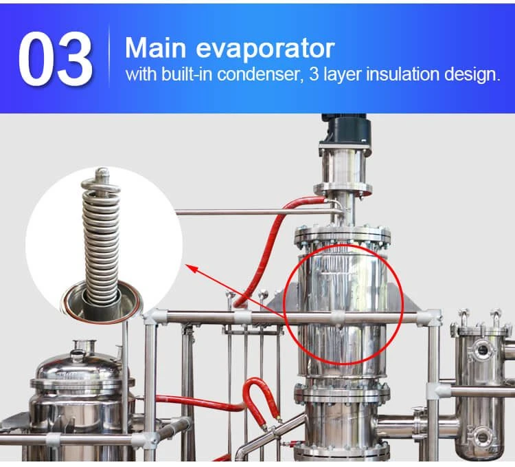 molecular distillation distilled machine main evaporator