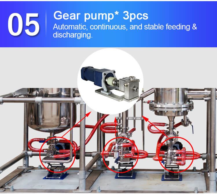 molecular distillation distilled machine gear pump